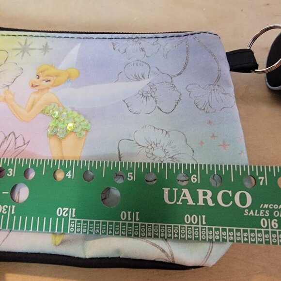 Disney Tinkerbell Sequin Cosmetic Case with Lipstick Holder - Picture 8 of 9